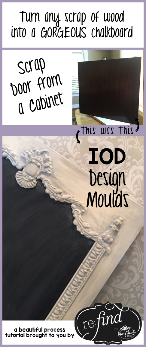 Turn any scrap of wood into a gorgeous chalkboard with Iron Orchid Design Moulds and a few painting supplies!